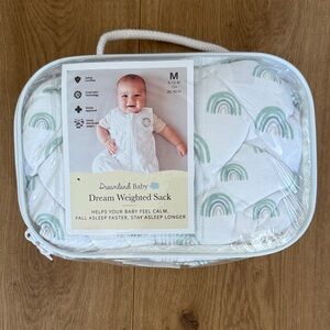 Dreamland Baby Weighted Sack - White and Green
